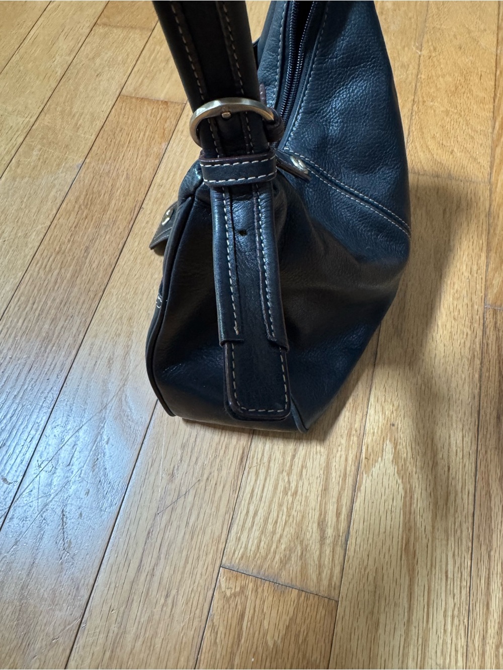 Etienne Agner Y2K 90s Stella Hobo Bag Black Leather Shoulder Purse Buckle Slouch - Picture 8 of 16